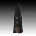 Black Genuine Marble Obelisk Award (12")